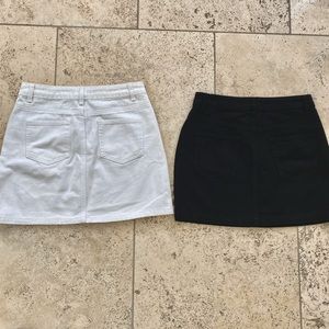 Two denim skirts